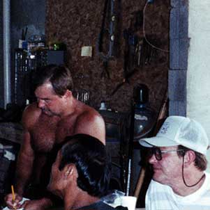 Left to right: Sifu Larry Hartsell, Sifu Dan Inosanto & Sifu Tim Tackett at the Smoky Mountain Camp.